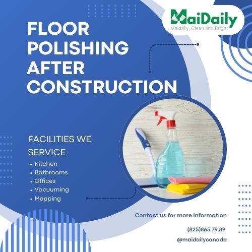 Floor polishing after construction