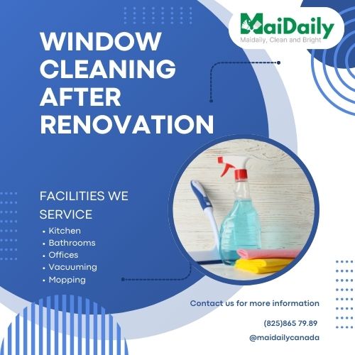Window cleaning after renovation