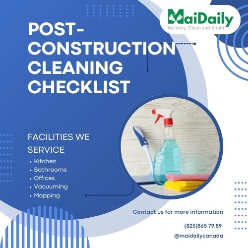 Post-construction cleaning checklist